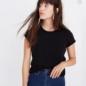 NWT Madewell Black Short Sleeve Northside Vintage Tee XL